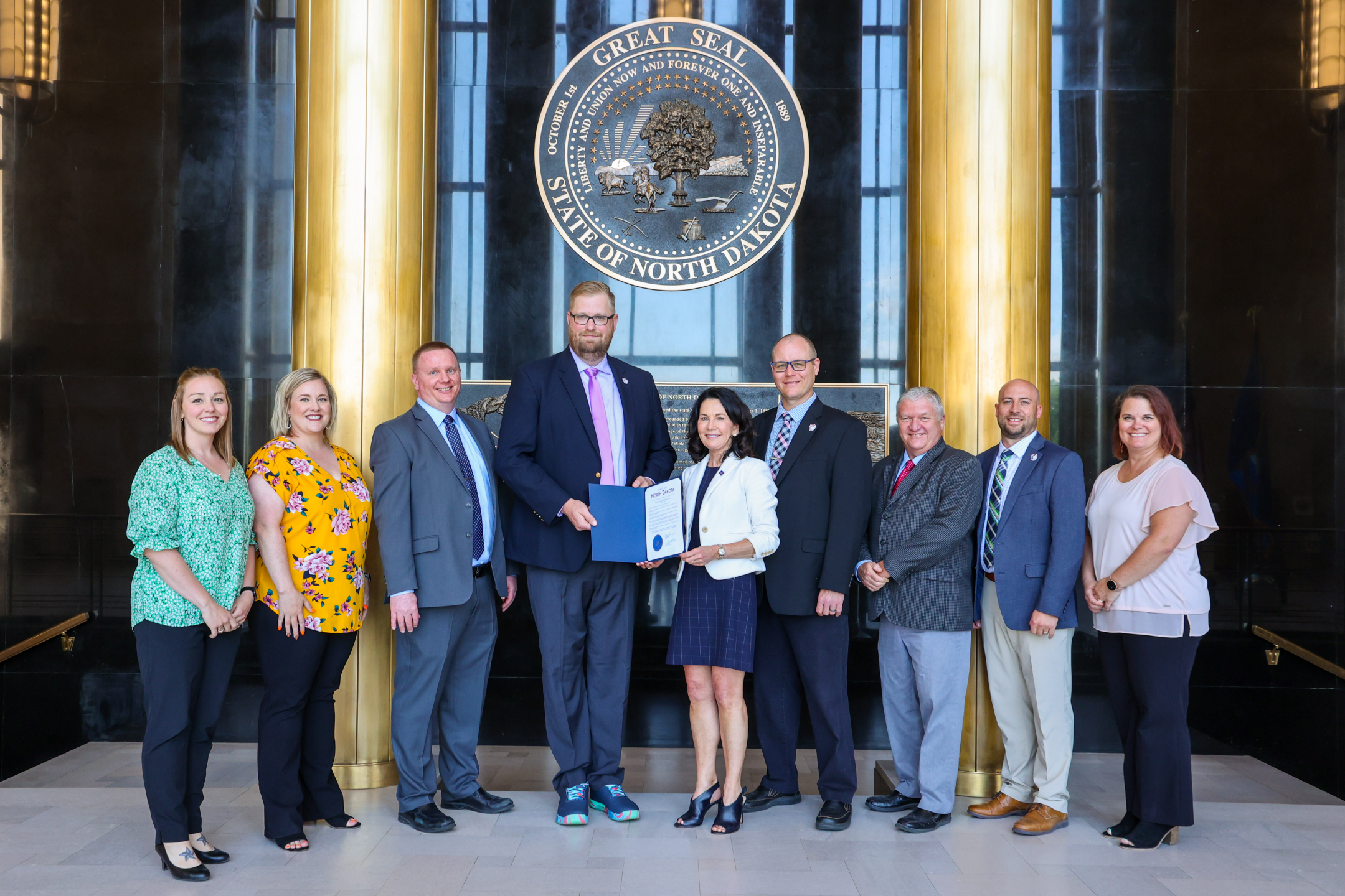 ND Insurance Department leadership with Lt. Gov. Miller