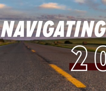 A North Dakota road with a compass icon and the text, "Navigating Medicare in 2024"